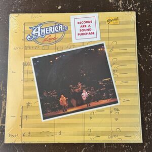 America Live Factory  Sealed Lp Hype Sticker Tin Man Horse With No Name Sister